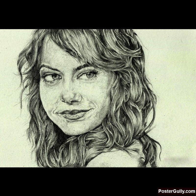 Square Art Prints, Emma Stone