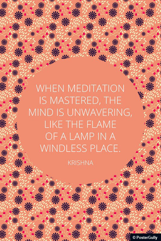 Wall Art, Mind Quote Krishna | Bhagavad Gita, - PosterGully - 1