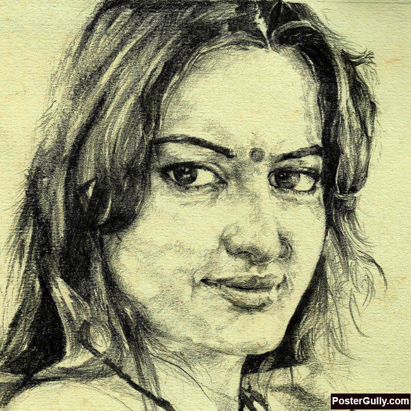 Square Art Prints, Sonakshi Sinha Artwork