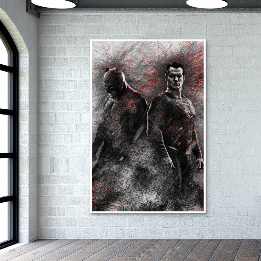 Superman vs Batman- Dawn Of Justice Wall Art