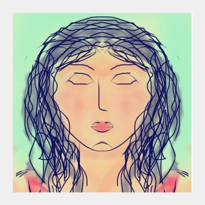 Dont open your eyes till I tell you to Square Art Prints