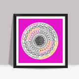 Colourful Geometric Mandala Square Art Prints
