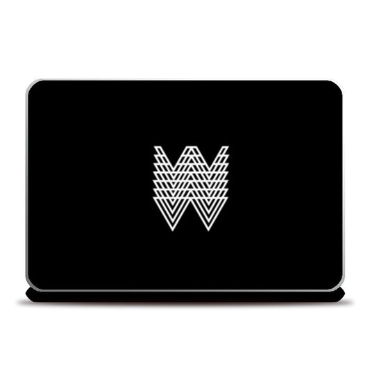 Abstract W laptop Skin Laptop Skins