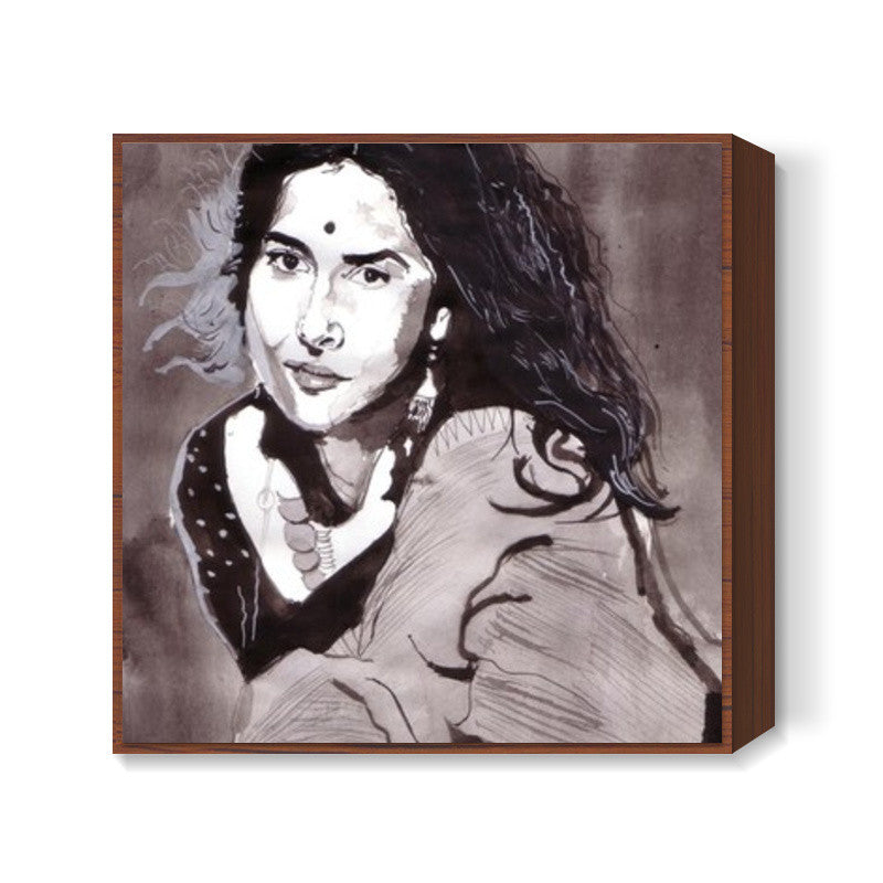 Bollywood star Vidya Balan brings a rare blend of grace and glamour Square Art Prints