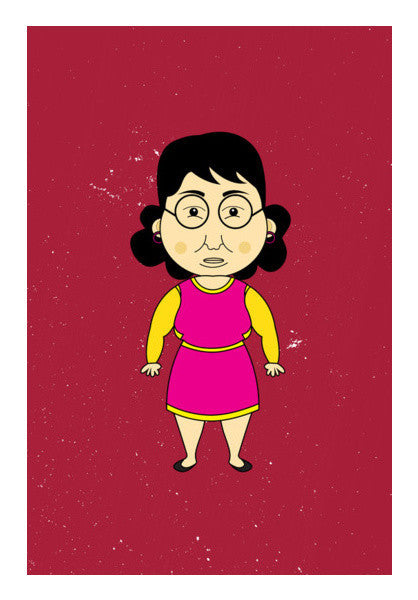 Old Lady With Curlers In Her Hair Art PosterGully Specials