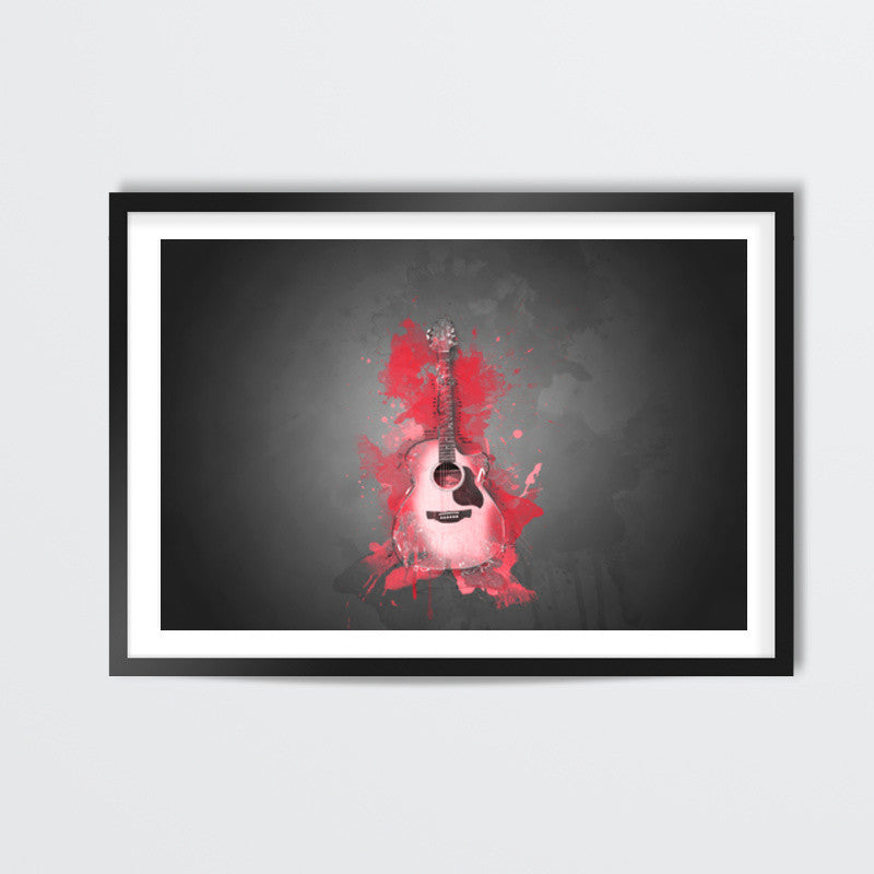 Guitar Splash – Red Wall Art