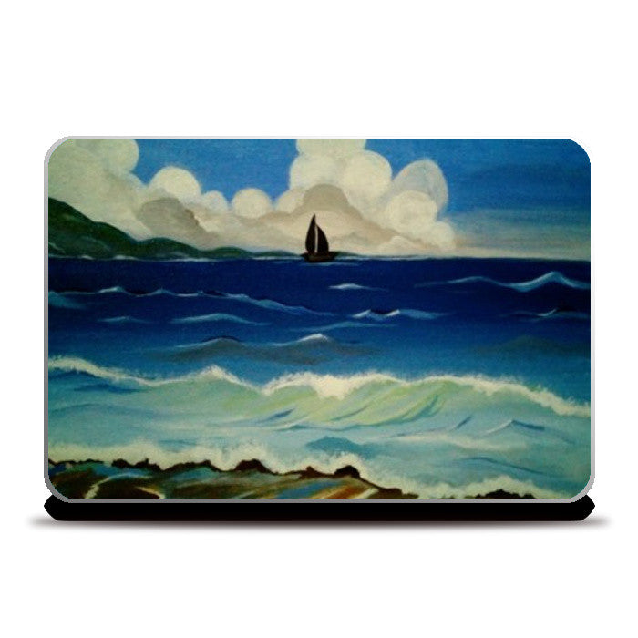 sea painting Laptop Skins