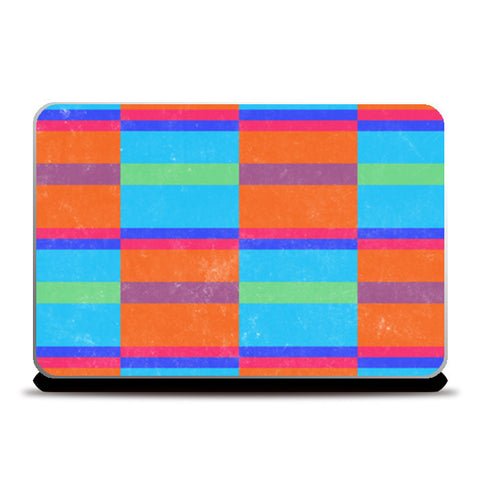 Evermore | Orange Cyan | Geometric Pattern Laptop Skins