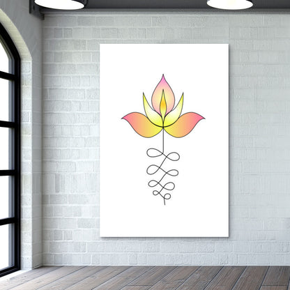 Lotus Unalome Wall Art