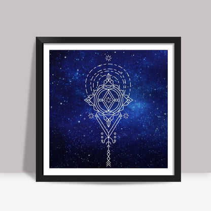 Sacred geometric fantasy abstract Square Art Prints