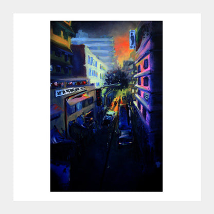 Square Art Prints, Big City - Painting Square Art Prints