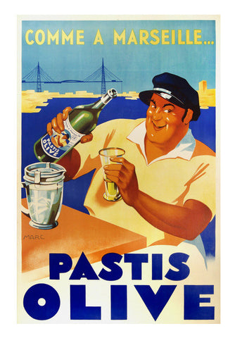 Pastis Olive Vintage Art PosterGully Specials
