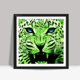 Look into my blue eyes Square Art Prints