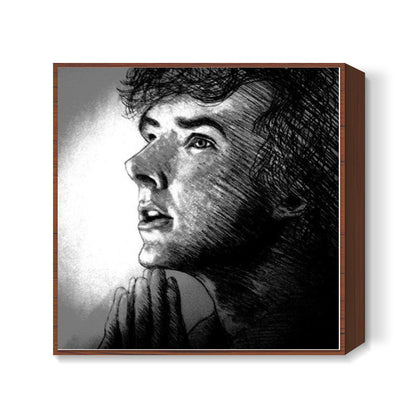 Sherlock- Mind Palace Chalk and Charcoal Square Art | Artwork by Prajakta Rao