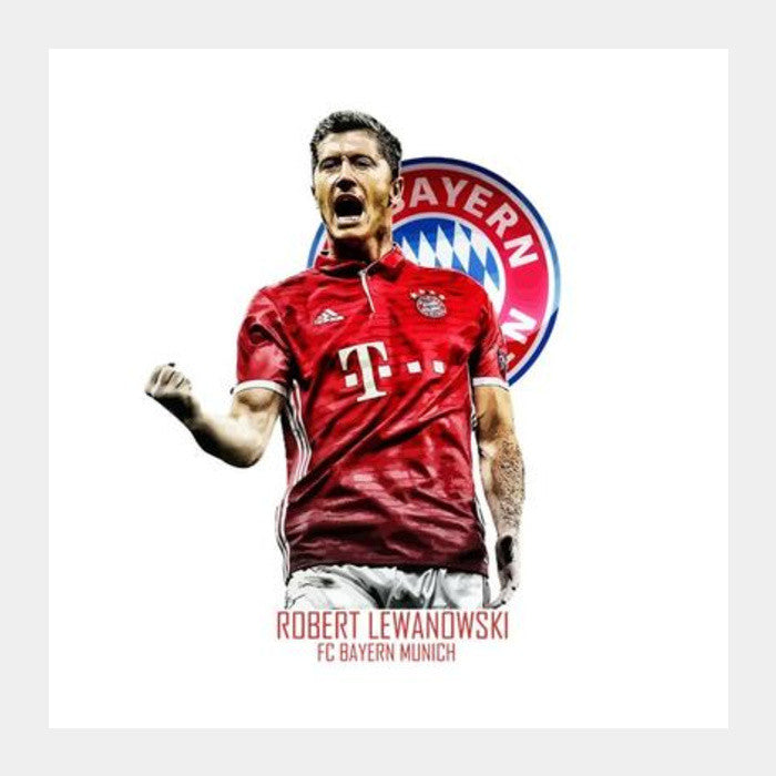 Robert Lewandowski - Bayern Munich Square Art Prints