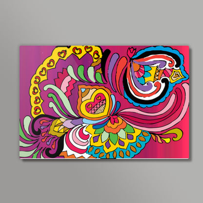Flower Doodle Design Wall Art