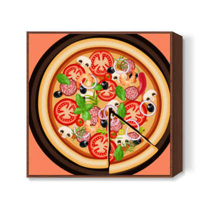 Pizza Square Art Prints