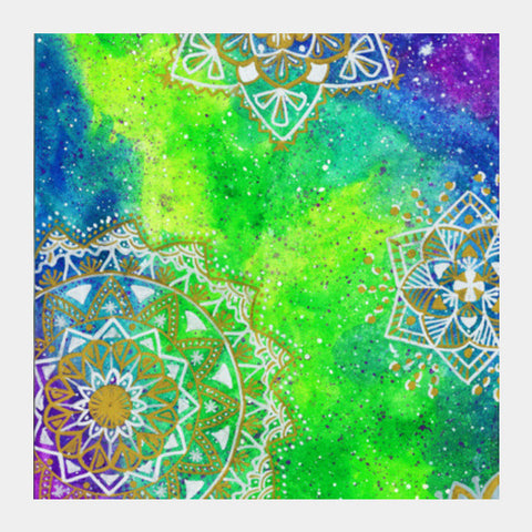 Galaxy Mandala Square Art Prints