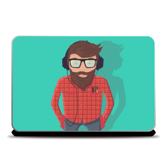 Laptop Skins, Hipster Guy Laptop Skins