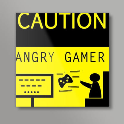 ANGRY GAMER Square Art Prints