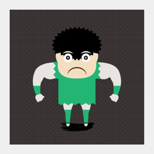 Little Boy Angry Face Square Art Prints PosterGully Specials
