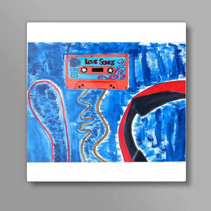 Music on my Mind Square Art Prints