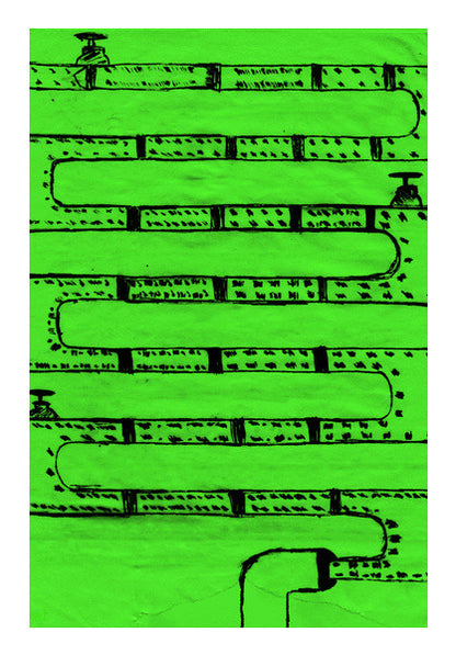 Pipeline Green Wall Art