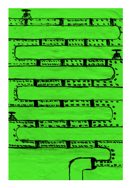 Pipeline Green Wall Art