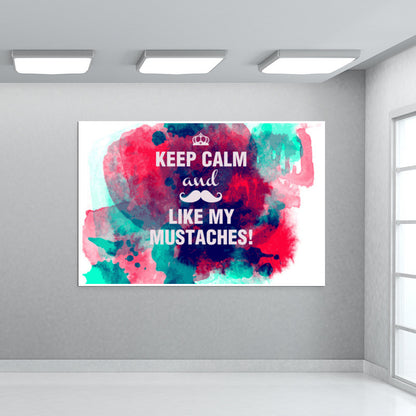 Keep Calm & Moustache Wall Art