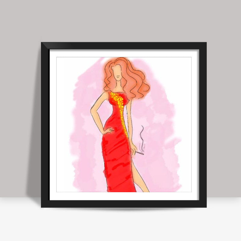 Wear Your Attitude Square Art Prints