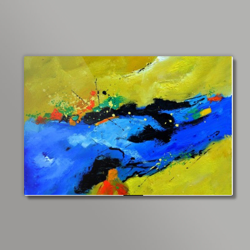 blue river abstract Wall Art