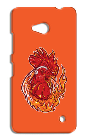 Rooster On Fire Nokia Lumia 640 Cases