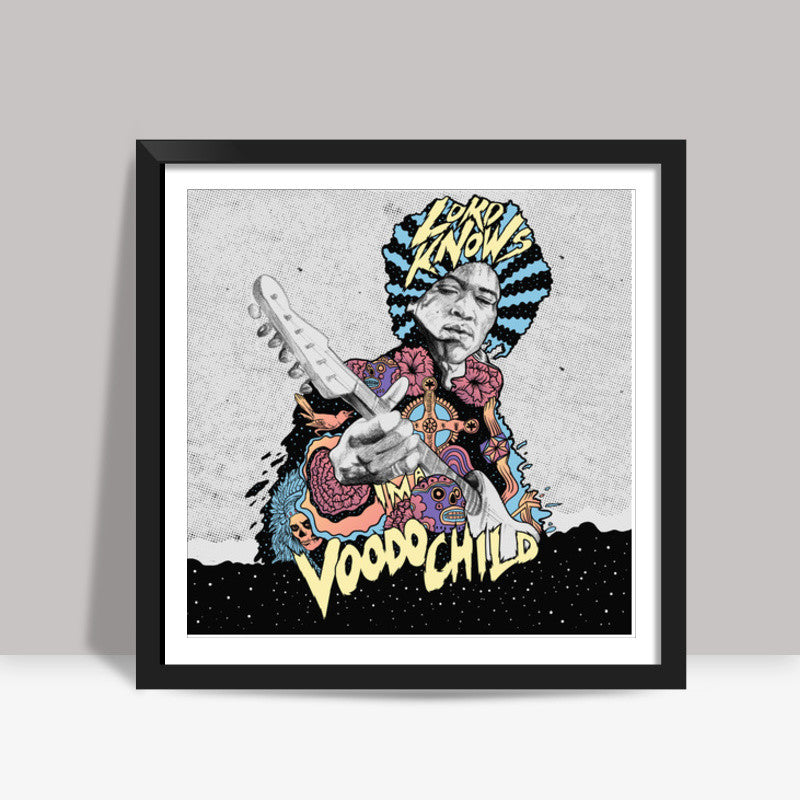 Voodoo Child | Jimi Hendrix Square Art Prints