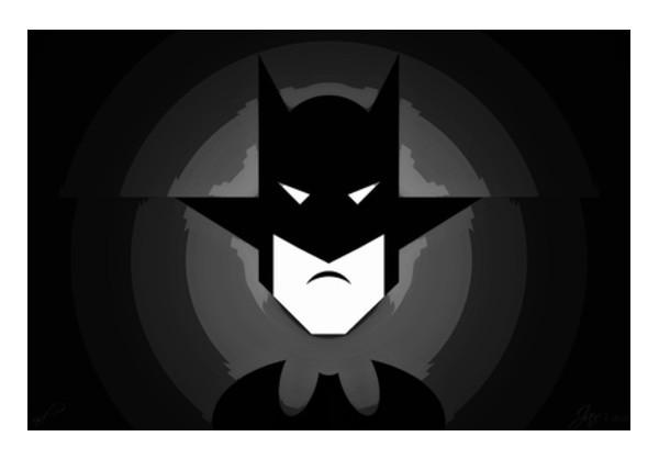 PosterGully Specials, Mr. Bat Black Wall Art