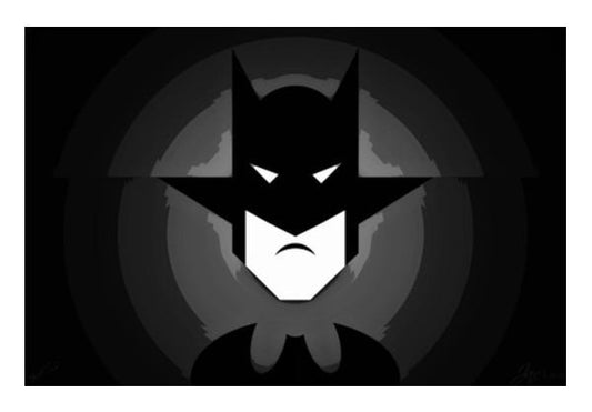 PosterGully Specials, Mr. Bat Black Wall Art