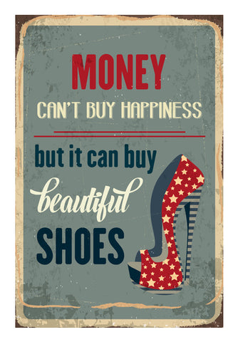 Money Cant Buy Happiness  Wall Art