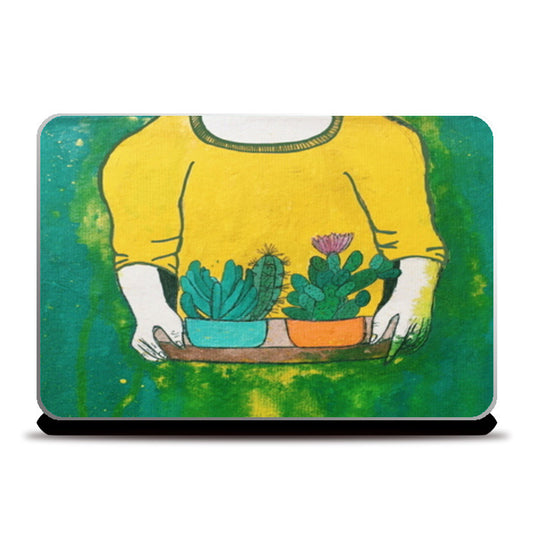 Cactus Girl Laptop Skins