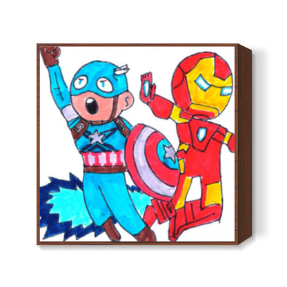 Civil War Doodle Square Art Prints