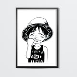 Chibi Luffy One Piece Wall Art