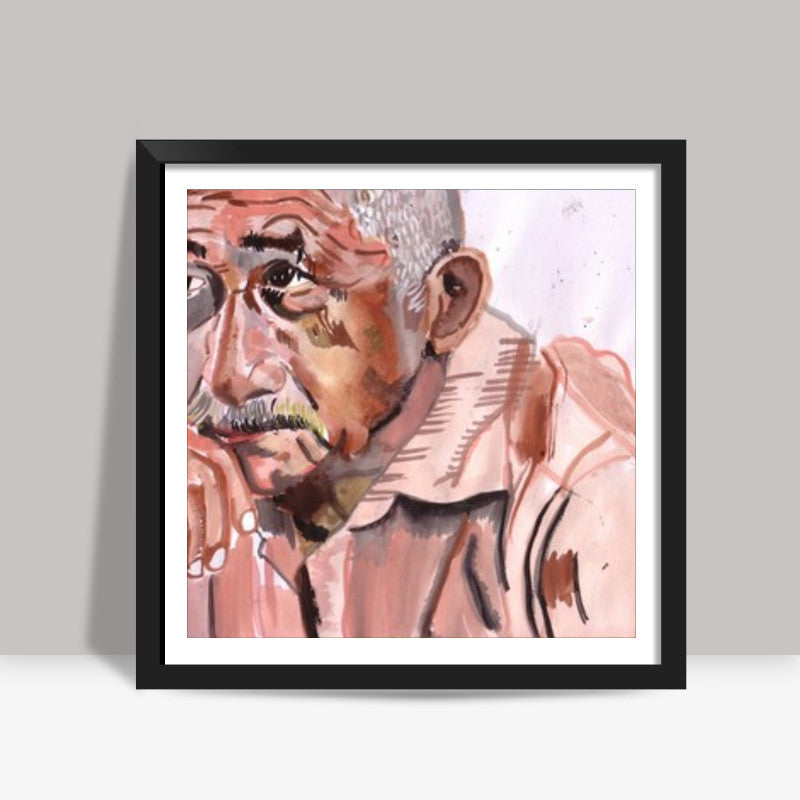 Versatile Bollywood actor Naseeruddin Shah has an impressive body of work Square Art Prints