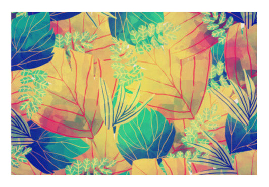 Autumn Leaves Watercolor Art PosterGully Specials