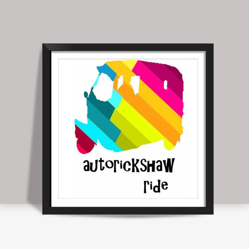 autorickshaw Square Art Prints