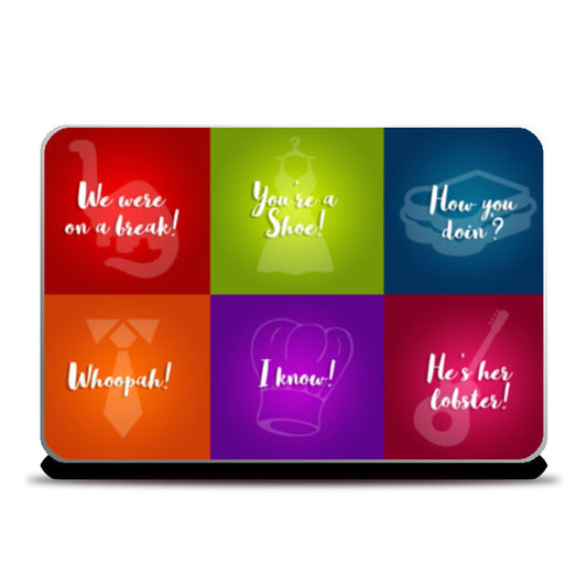 FRIENDS minimal quotes Laptop Skins