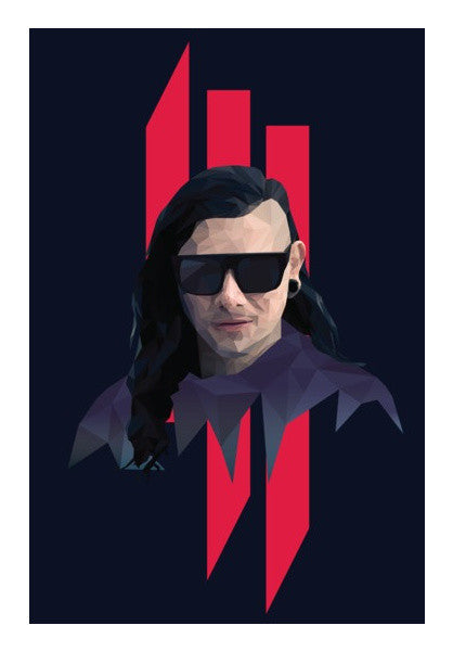 Wall Art, Skrillex Low Poly Wall Art