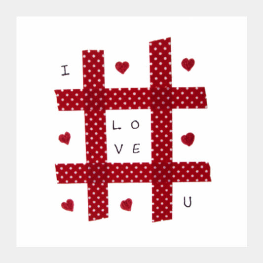 Square Art Prints, Love Tic-Tac-Toe Square Art Prints