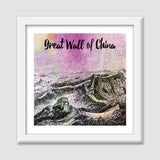 Great Wall of China Premium Square Italian Wooden Frames