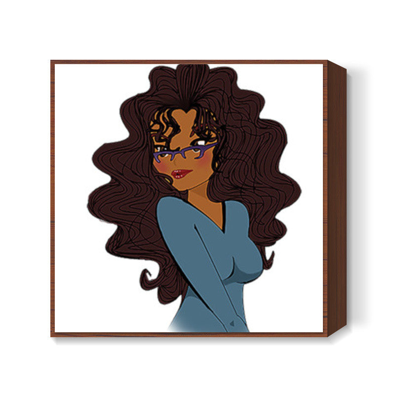 Curly Girl Square Art