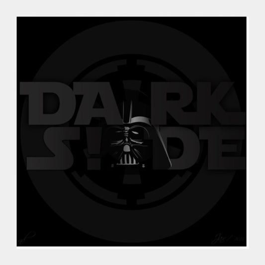 Square Art Prints, Dark Side Black Square Art Prints