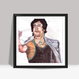 Bollywood superstar Amitabh Bachchan takes a stand Square Art Prints