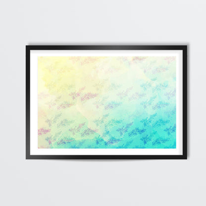 Blue Floral Water Colour Wall Art